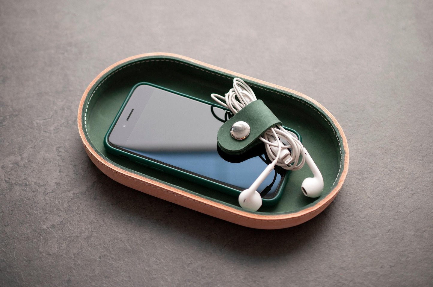 Molded Leather Catchall, Modern Colorful Valet Tray ,leather Jewelry Dish, Housewarming Wedding 3rd Anniversary Birthday Gift For Her Him