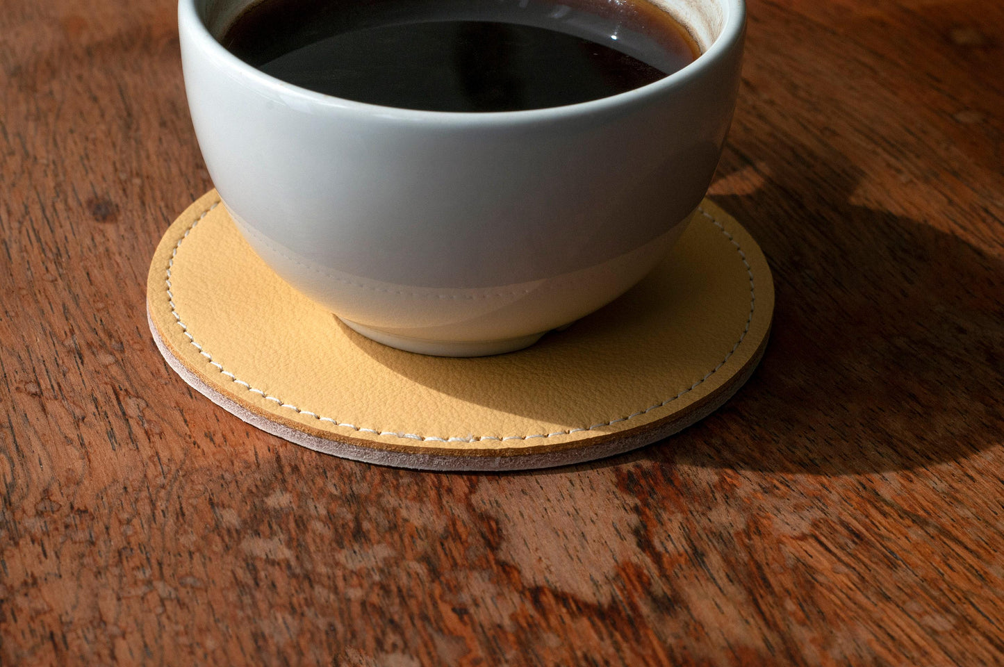 Personalized Leather Coasters Set, Colorful Anniversary Housewarming Gift