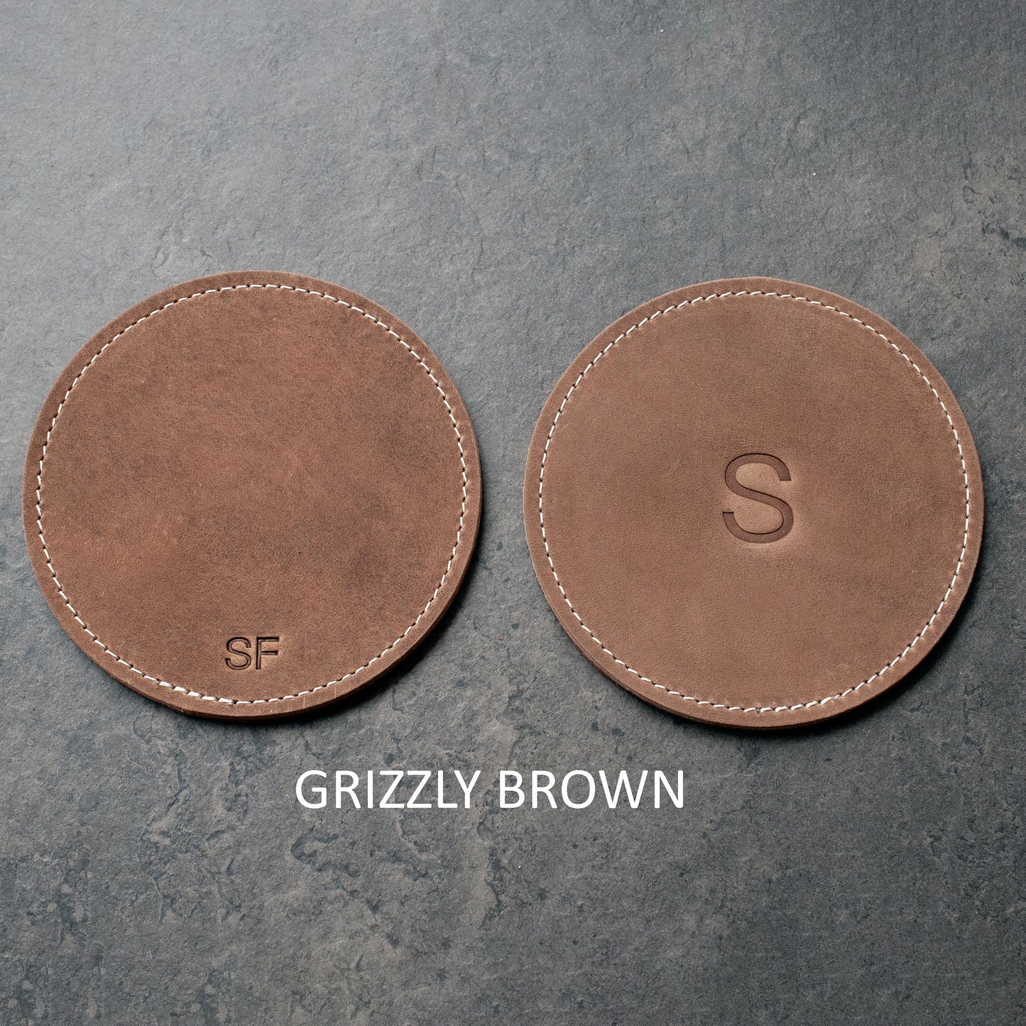 Personalized Leather Coaster Set, Anniversary Gift, Housewarming