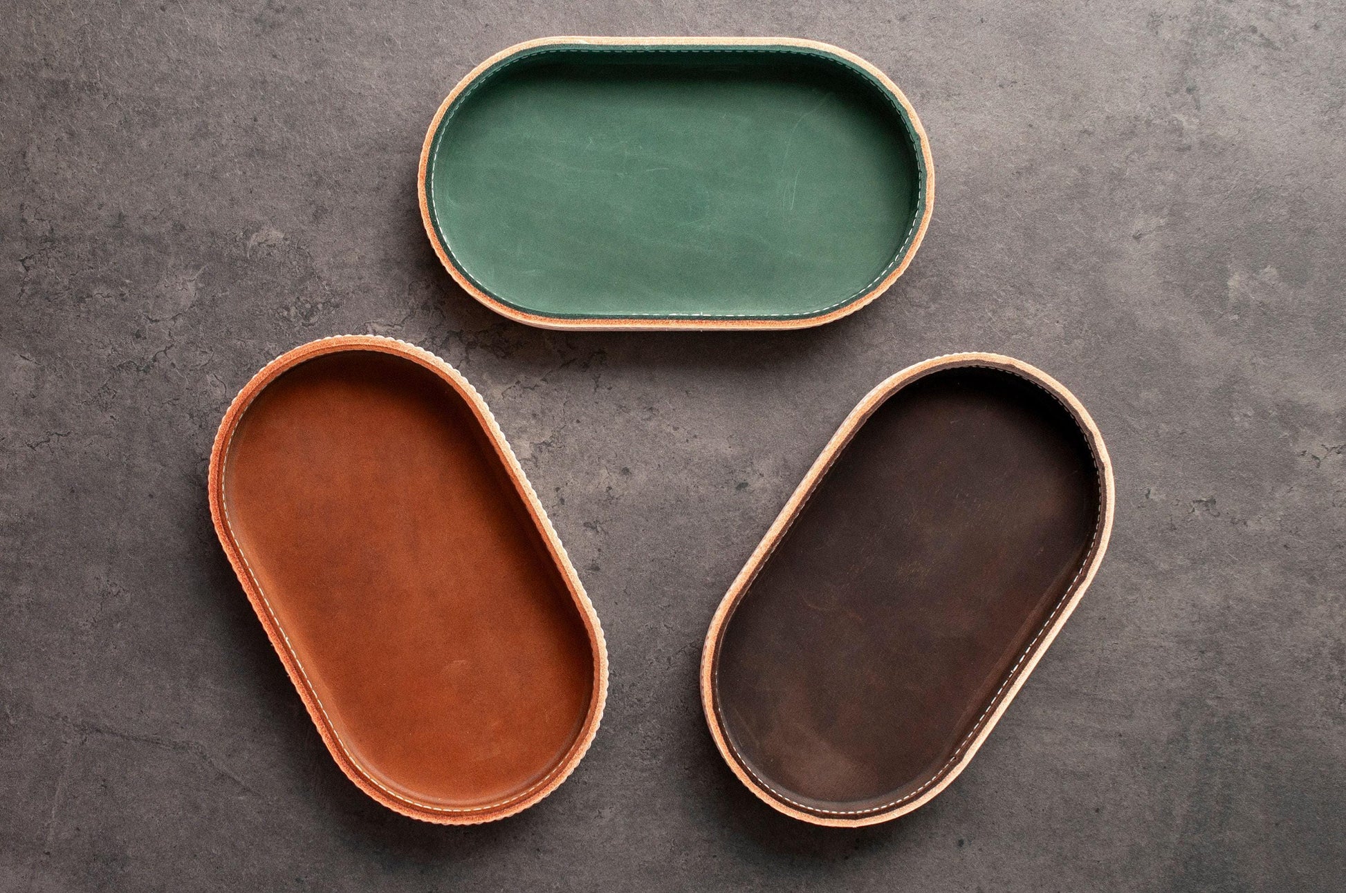 Molded Leather Catchall, Modern Colorful Valet Tray ,leather Jewelry Dish, Housewarming Wedding 3rd Anniversary Birthday Gift For Her Him