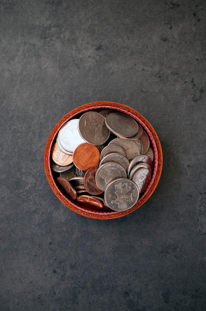 Tiny Leather Ring Dish, Modern Small Jewelry Tray , Leather Jewelry Dish, Housewarming Wedding 3rd Anniversary Birthday Gift For Her Him