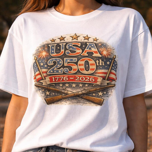 USA 250th Anniversary Shirt, America 1776 2026 Patriotic Tee, Vintage Independence Day Shirt, 4th of July USA Pride Gift