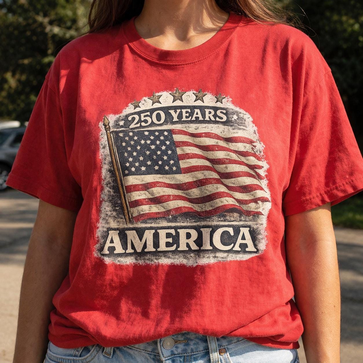 America 250 Years Shirt, Vintage American Flag Tee, Patriotic USA 1776 2026 Shirt, 4th of July Independence Day Gift Tee